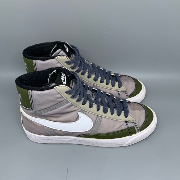 Nike Blazer‎ Mid 77 ID By You Gray Green Shoes Men's Sz 6.5 Women's Sz 8 - Picture 1 of 10